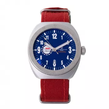 Montres de Luxe Unisex Quartz Watch 42mm Stainless Steel Case Blue Dial Leather Strap 09MON-ALKZBLU