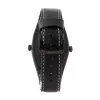 MONTRES DE LUXE Unisex Watch 09BK-3003 40mm Quartz Analog Stainless Steel Leather Black