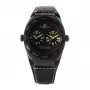 MONTRES DE LUXE Unisex Watch 09BK-3003 40mm Quartz Analog Stainless Steel Leather Black