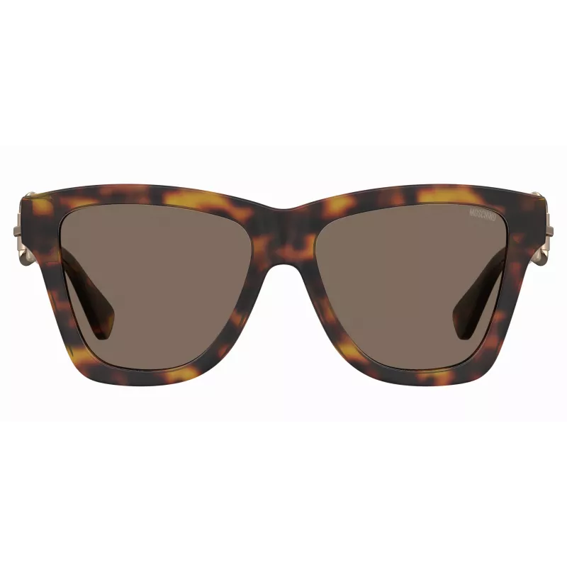 MOSCHINO Moteriški katės akies akiniai nuo saulės MOS131S086F47 Havana Brown 54mm