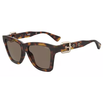 MOSCHINO Moteriški katės akies akiniai nuo saulės MOS131S086F47 Havana Brown 54mm