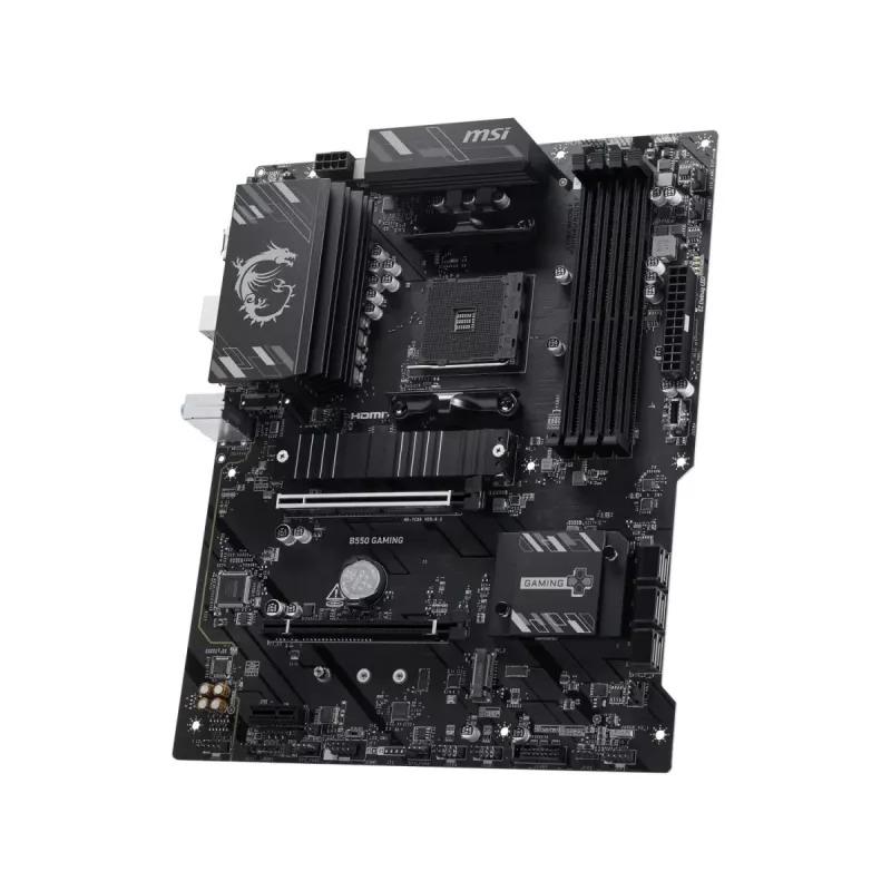 MSI B550 GAMING motininė plokštė - AMD B550 mikroschemų rinkinys, AM4 lizdas, ATX, DDR4, HDMI/DP