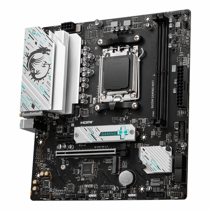 MSI B650M GAMING WIFI AMD AM5 mATX žaidimų pagrindinė plokštė