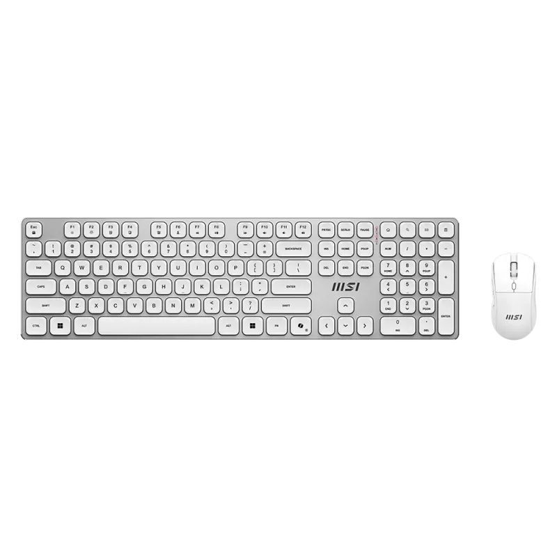 MSI Forge K210 Wireless Combo White US - Keyboard and Mouse Set