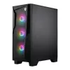 MSI MAG FORGE 130A Airflow ATX vidutinio bokšto žaidimų korpusas - juodas, grūdintas stiklas, 4x ARGB ventiliatoriai