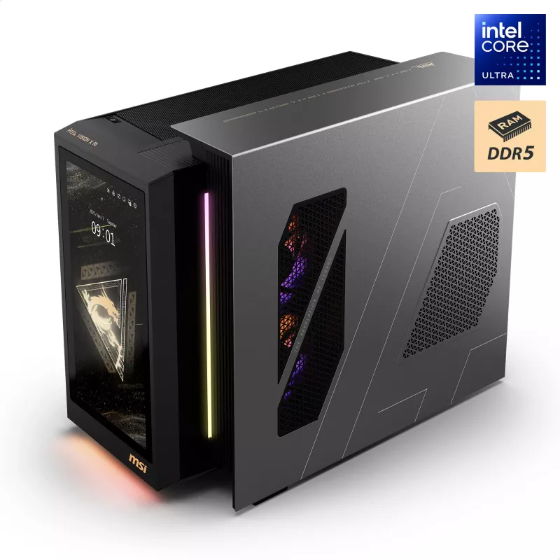 MSI MEG Vision X AI 2NVV9-285AT Desktop PC (Juoda/Skaidri, Windows 11 Home)