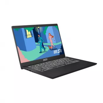 MSI Modern 14 FHD nešiojamas kompiuteris, AMD Ryzen 7 7730U, 16GB RAM, 512GB SSD, AZERTY klaviatūra, juoda