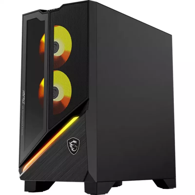 MSI MPG Infinite Z3 9NVPR7-883AT žaidimų stalinis kompiuteris - Intel Core i7-13700F, RTX 4070, 32GB DDR5, 1TB NVMe SSD + 2TB HDD, Windows 11 Home, juodas/skaidrus
