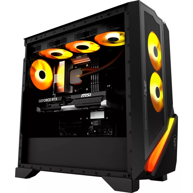 MSI MPG Infinite Z3 X3D žaidimų stalinis kompiuteris, AMD Ryzen 7 7800X3D, 32GB DDR5, 1TB NVMe SSD, NVIDIA GeForce RTX 4070 Ti, Windows 11 Home, juodos spalvos
