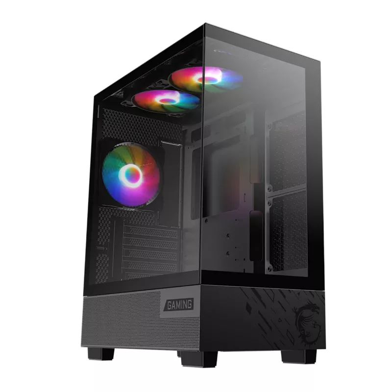 MSI PAG PANO M110A Micro-ATX žaidimų korpusas – juodas