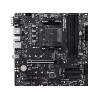 MSI PRO B550M-P pagrindinė plokštė, AMD AM4, B550, Micro-ATX, 4x DDR4, 128GB maks., Dual M.2, Gigabit LAN