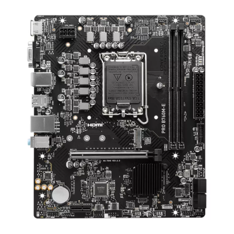 MSI PRO B760M-E DDR5 LGA1700 Micro-ATX pagrindinė plokštė
