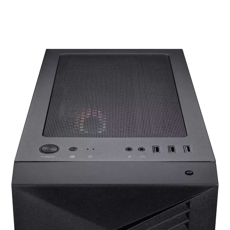 MSI PRO FORGE M050A Micro-ATX žaidimų korpusas - juoda