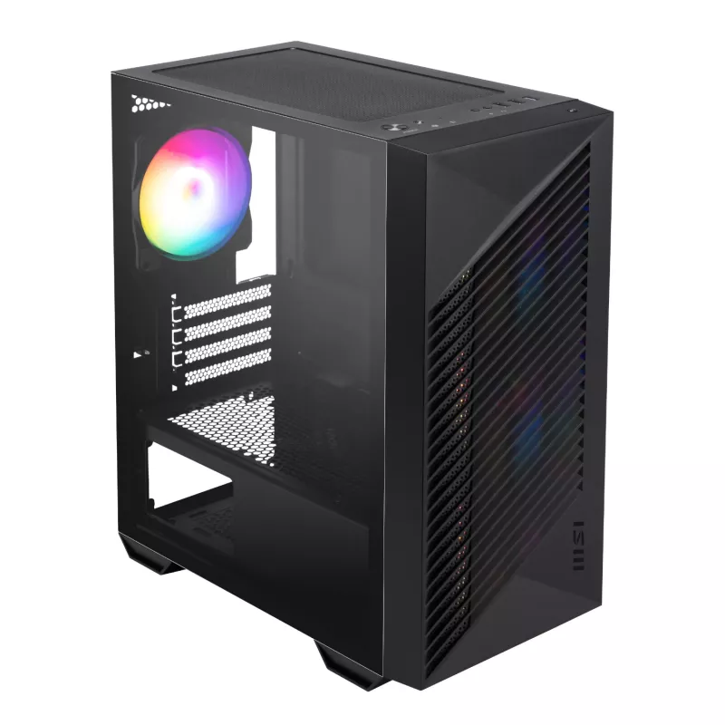 MSI PRO FORGE M050A Micro-ATX žaidimų korpusas - juoda