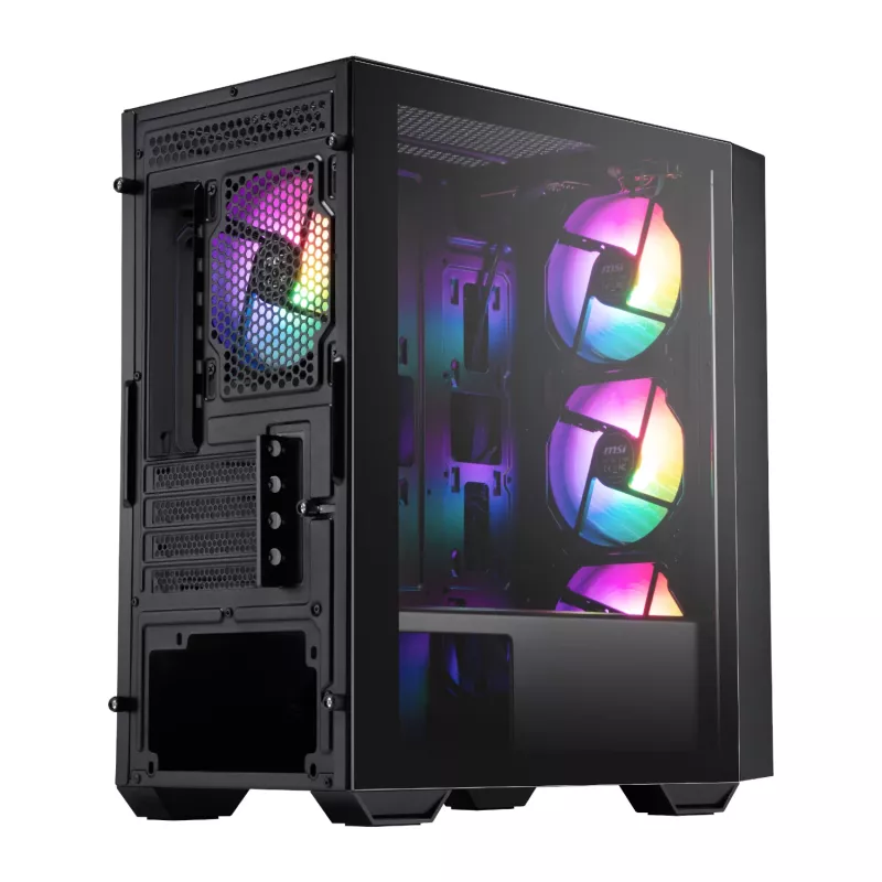 MSI PRO FORGE M050A Micro-ATX žaidimų korpusas - juoda