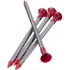 MSR Carbon-Core kuoliukai aliuminis, anglies pluoštas raudona, sidabrinė 4 vnt.
