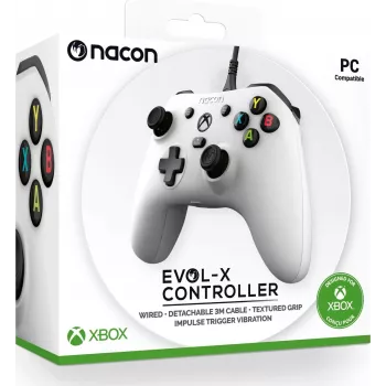 NACON EVOL-X Wired Controller, skirtas Xbox Series X|S, Xbox One, PC – baltas