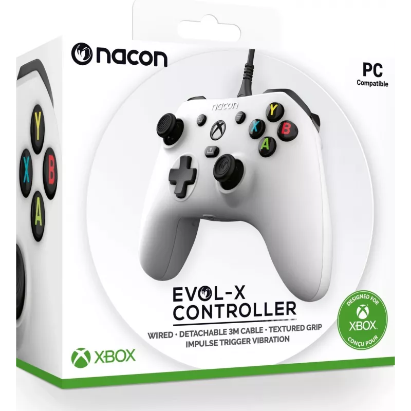 NACON EVOL-X Wired Controller, skirtas Xbox Series X|S, Xbox One, PC – baltas