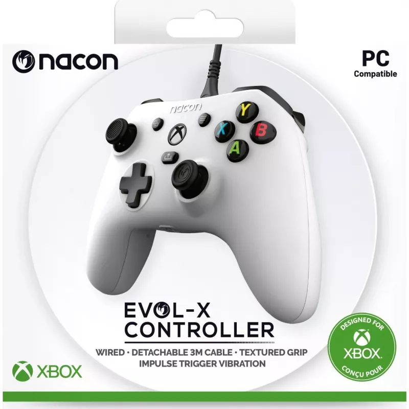 NACON EVOL-X Wired Controller, skirtas Xbox Series X|S, Xbox One, PC – baltas