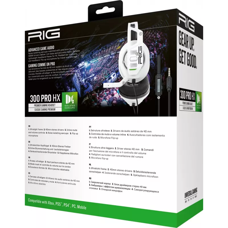 NACON RIG 300HX Gaming Headset for Xbox, White