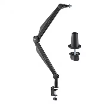 NanoRS Universal Microphone Holder su 3/8 inch ir 5/8 inch sriegio adapteriu, 1 kg apkrova, 360° sukimu