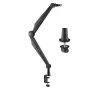 NanoRS Universal Microphone Holder su 3/8 inch ir 5/8 inch sriegio adapteriu, 1 kg apkrova, 360° sukimu