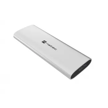 NATEC External SSD Enclosure RHINO M.2 NVMe USB-C 3.2 Gen 2 Arctic Silver