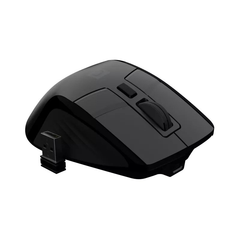 Natec Jaguar Pro belaidė žaidimų pelė, 2.4 GHz + Bluetooth, 4000 DPI, juoda
