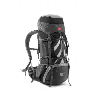 Naturehike 70L žygio kuprinė NH70B070-B juoda su vidiniu rėmu ir lietaus užvalkalu