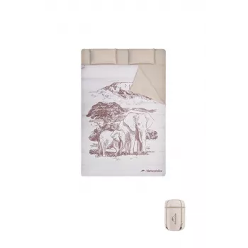 NATUREHIKE Dvigubas miegmaišis M250 pilkas 210x145 cm 2 asmenų 3 sezonų