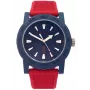 Nautica Atlantic Men's Quartz Analog Watch NAPATF204 Blue Dial Blue Silicone Strap 42.5mm