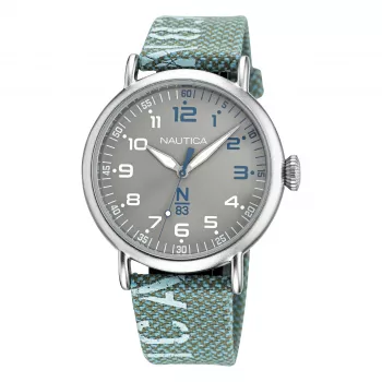 Nautica vyriškas NAPLSF019 analoginis kvarcinis nerūdijančio plieno laikrodis 40mm mėlynu ciferblatu