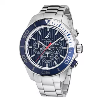 Nautica vyriškas analoginis kvarcinis laikrodis NAPNOF303, 48 mm, juodas silikonas