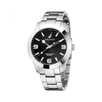 Nautica vyrų NAPPBF205 kvarcinis chronografo laikrodis 42 mm mėlynas silikonas