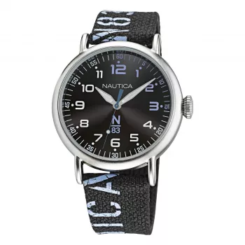 Nautica Men's Quartz Analog Watch NAPLSF015 Blue Dial Blue Silicone Strap 40mm