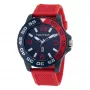 Nautica Men's Quartz Watch NAPFWS303 45mm Stainless Steel Black Dial Silicone Strap