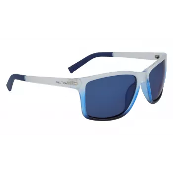 NAUTICA N3644SP-471 Vyriški poliarizuoti stačiakampiai akiniai nuo saulės, matinė juoda/pilka, 62 mm