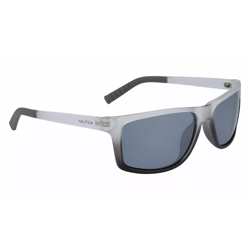 Nautica N3651SP-071 Vyriški poliarizuoti pilotiniai akiniai nuo saulės – juodas rėmelis, pilki lęšiai 62 mm
