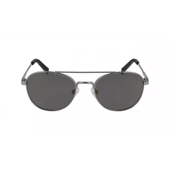 Nautica N4641SP-030 Vyriški stačiakampiai akiniai nuo saulės, matinio juodo rėmelio, pilki lęšiai, 53 mm