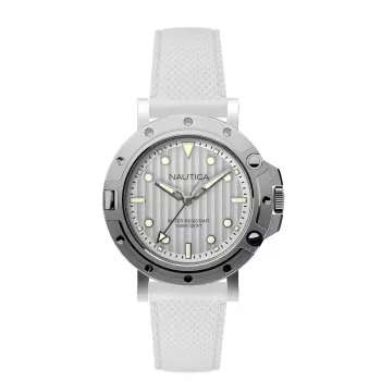 Nautica NAD12548G Unisex Watch 40mm Blue Dial Silicone Strap