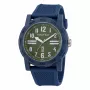 Nautica NAPATS305 Vyriškas kvarcinis analoginis laikrodis mėlynu ciferblatu ir silikoniniu dirželiu 42,5 mm