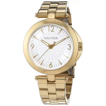 Nautica Women's Watch NAD14001L 35mm White Leather