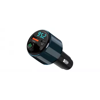 NAVITEL BHF05 MAX Daugiafunkcis FM siųstuvas su Bluetooth 5.0, USB jungtimi, laisvų rankų skambučiais, LED ekranu, QC3.0 greituoju įkrovimu