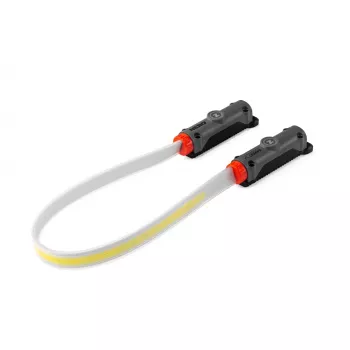NEBO Bando 1K Strap Light 1000 Lumen USB-C įkraunamas priekinis žibintas su magnetiniu pagrindu - pilka