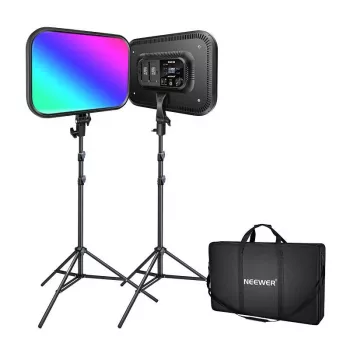NEEWER RGB168 RGB LED vaizdo apšvietimo rinkinys, 2 vnt., 60W, 2500-8500K