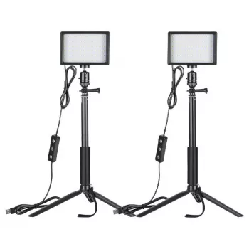 NEEWER ZC-10S Dviejų lempų LED vaizdo apšvietimo rinkinys su filtrais ir trikojais