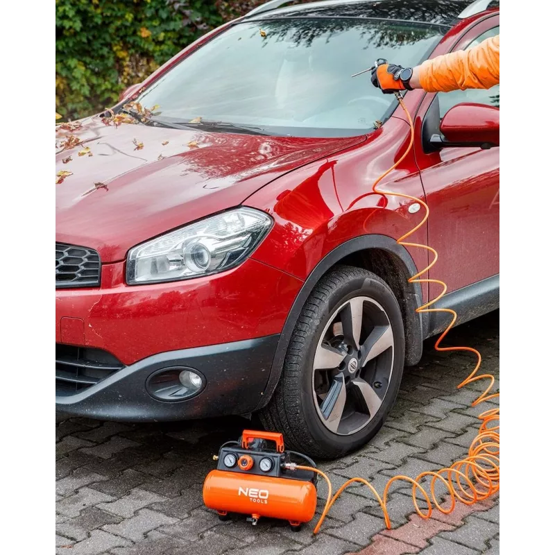 NEO TOOLS 04-620 alyva tepamas oro kompresorius 24L 1.5kW 8bar 200L/min