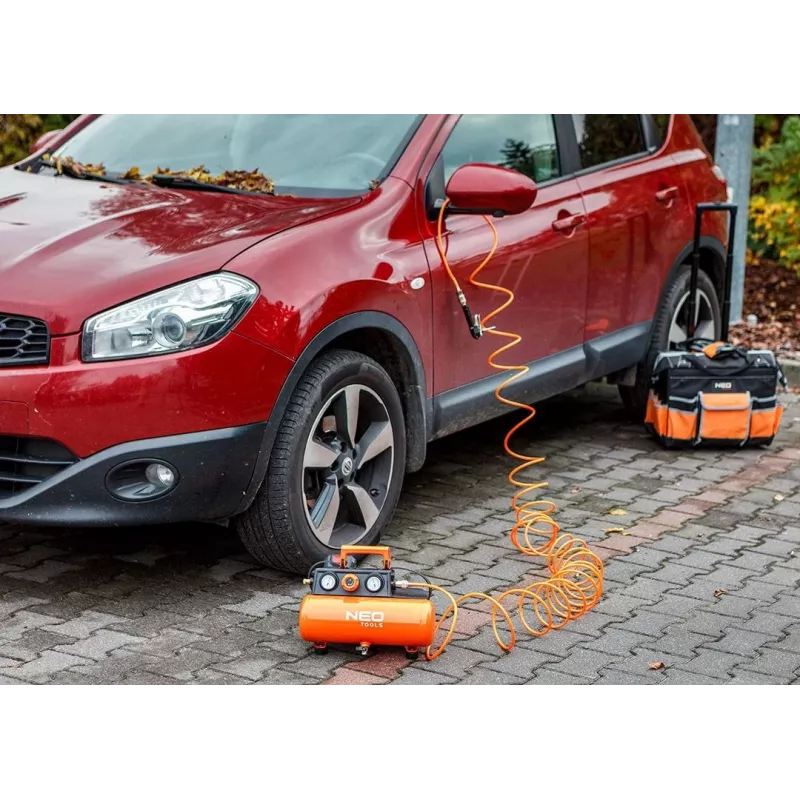 NEO TOOLS 04-620 alyva tepamas oro kompresorius 24L 1.5kW 8bar 200L/min