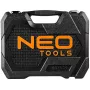 NEO Tools 10-042 1/4 colio pavaros 46 dalių lizdų rinkinys su antgaliais ir priedais