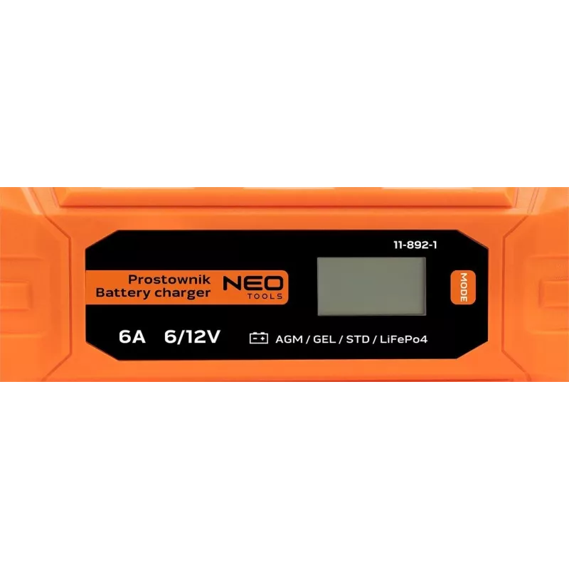 NEO Tools 11-892-1 Automobilio akumuliatoriaus įkroviklio krokodilo gnybtai, 15A, 12V/24V, pora